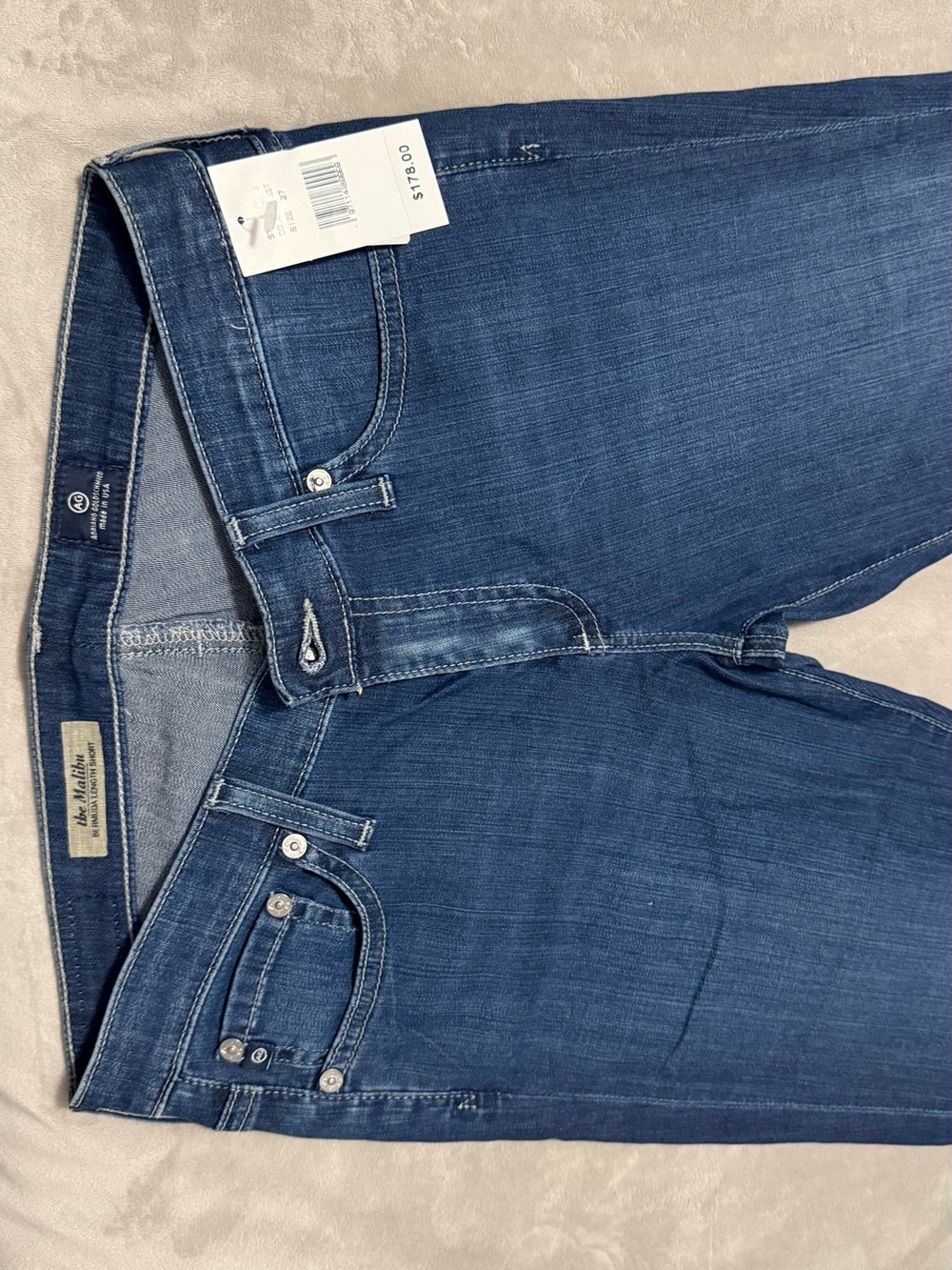 Ag Adriano Goldschmied Women's Blue Denim Jean Shorts